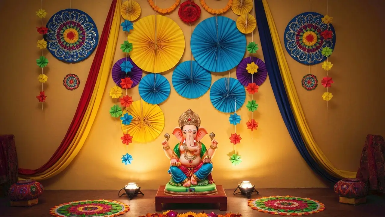 DIY and Homemade Ganpati Decoration Ideas